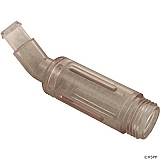 Hose Barb/Strainer Housing, Clear Plastic 